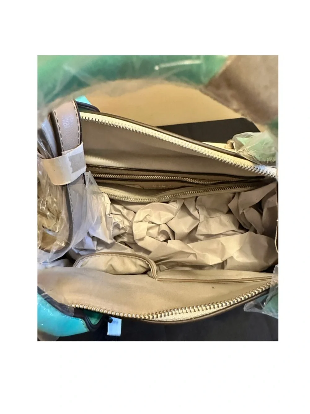 BCBGeneration Tan/White Satchel Bag - Picture 7 of 8